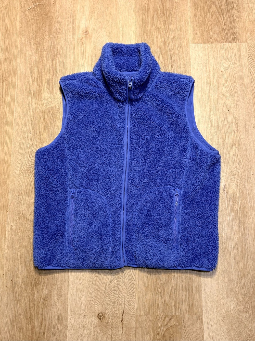 Vintage Aeropostale Purple Faux Fur Vest Sz XL Zip Up Fall Y2K Gorpcore Granola